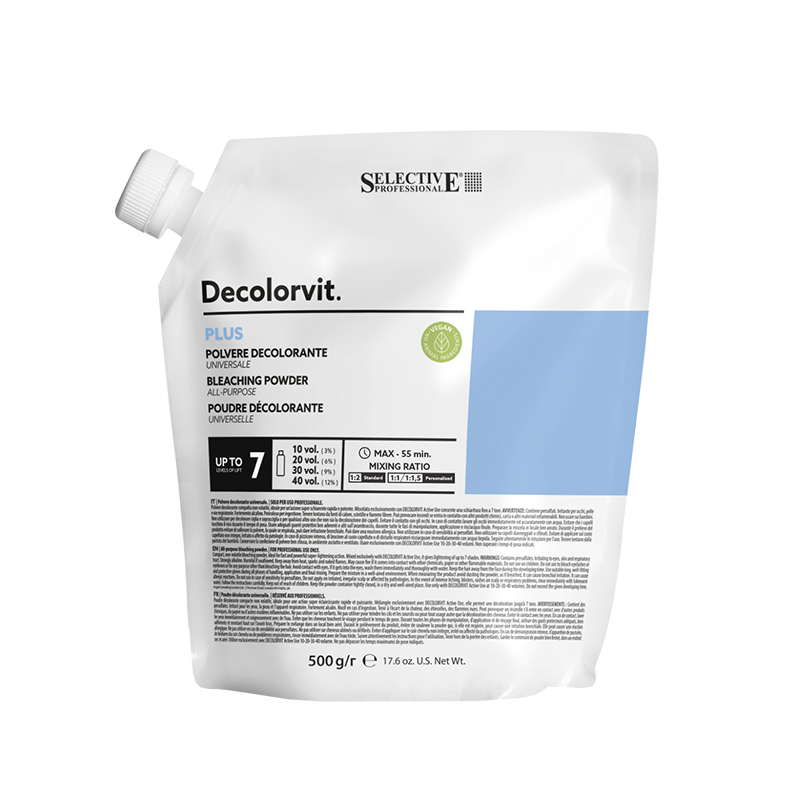 Decolorvit Plus | Aclara hasta 7 tonos, en cualquier típo de técnica de aclaración.