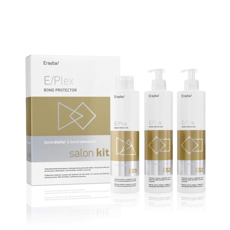 E/Plex Salon Kit | Kit protector y reforzador de puentes y fibra del cabello.